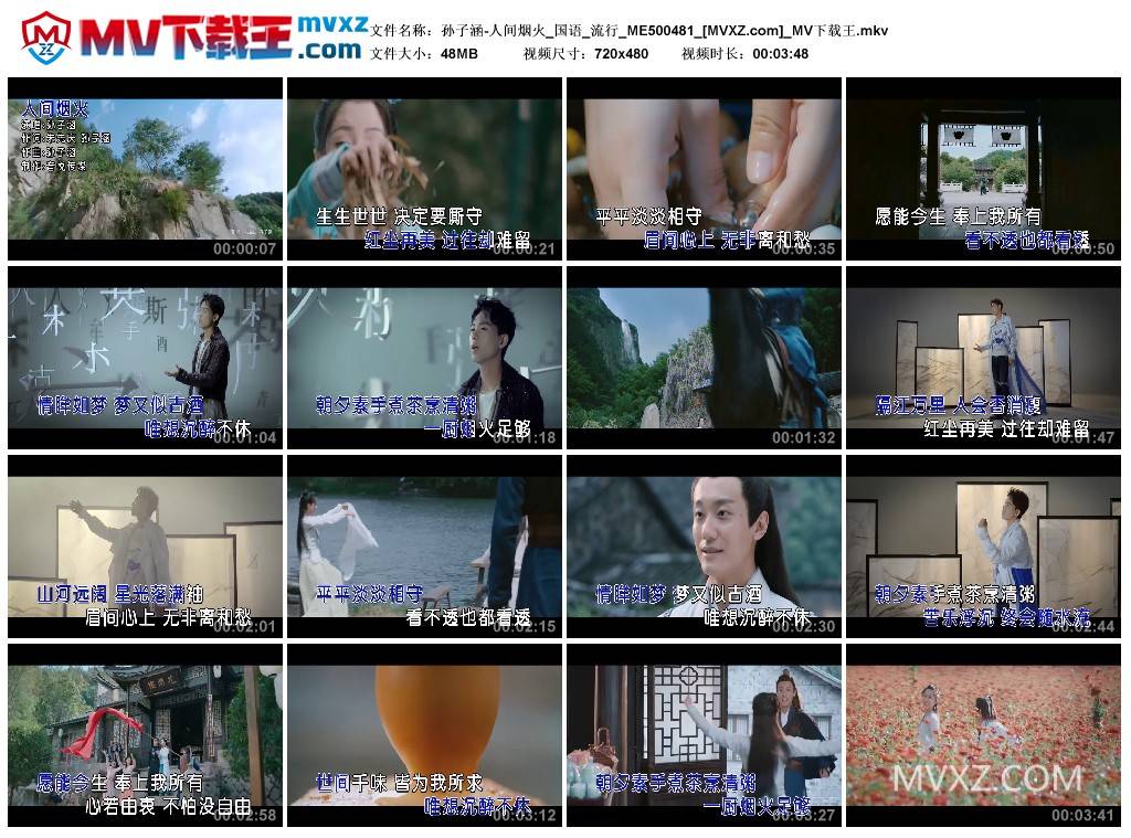 孙子涵-人间烟火_国语_流行_ME500481